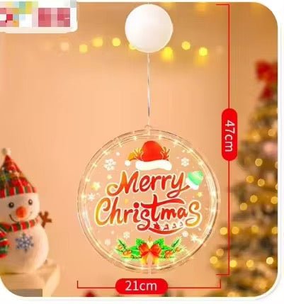 LED Santa & Snowman Window Light - The Gears