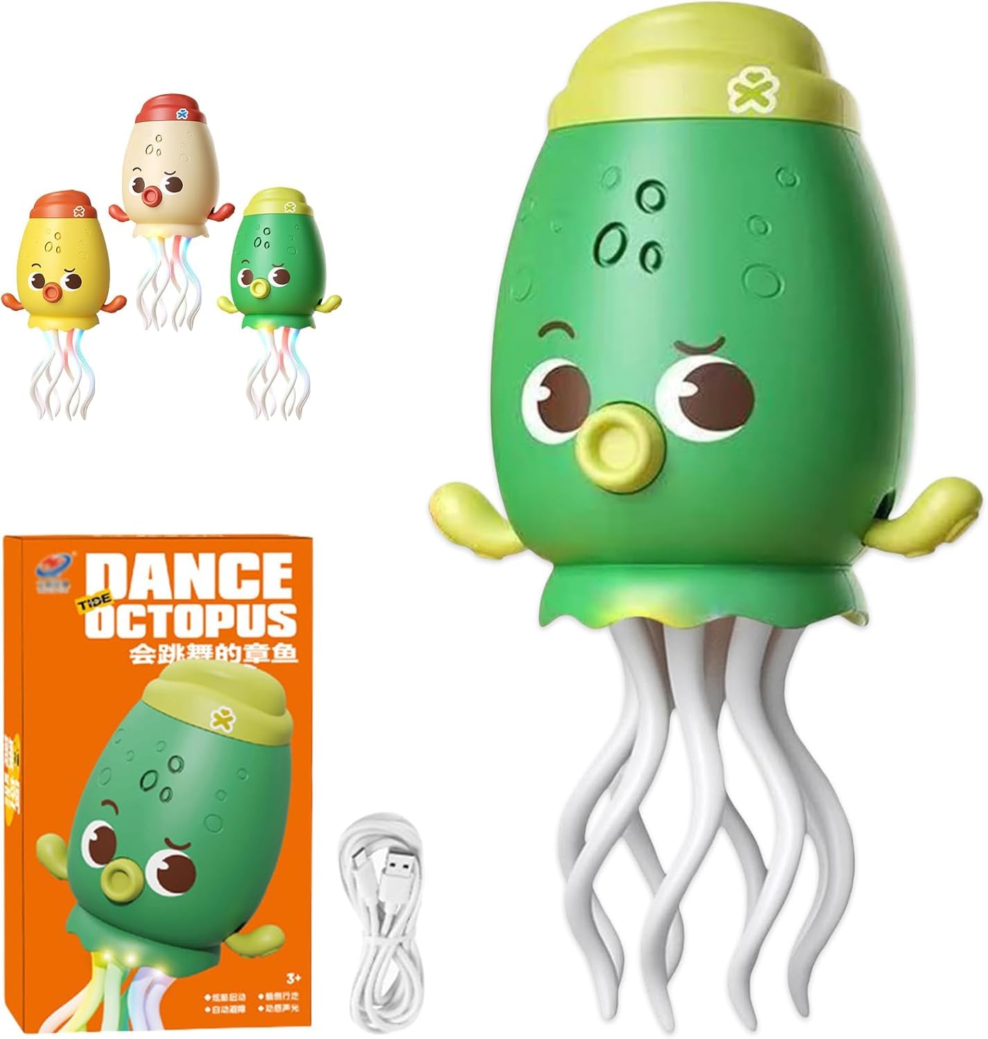 Light - Up Dancing Jellyfish Octopus 🐙 | Musical 360° Rotating Toy (Random Colour) - The Gears