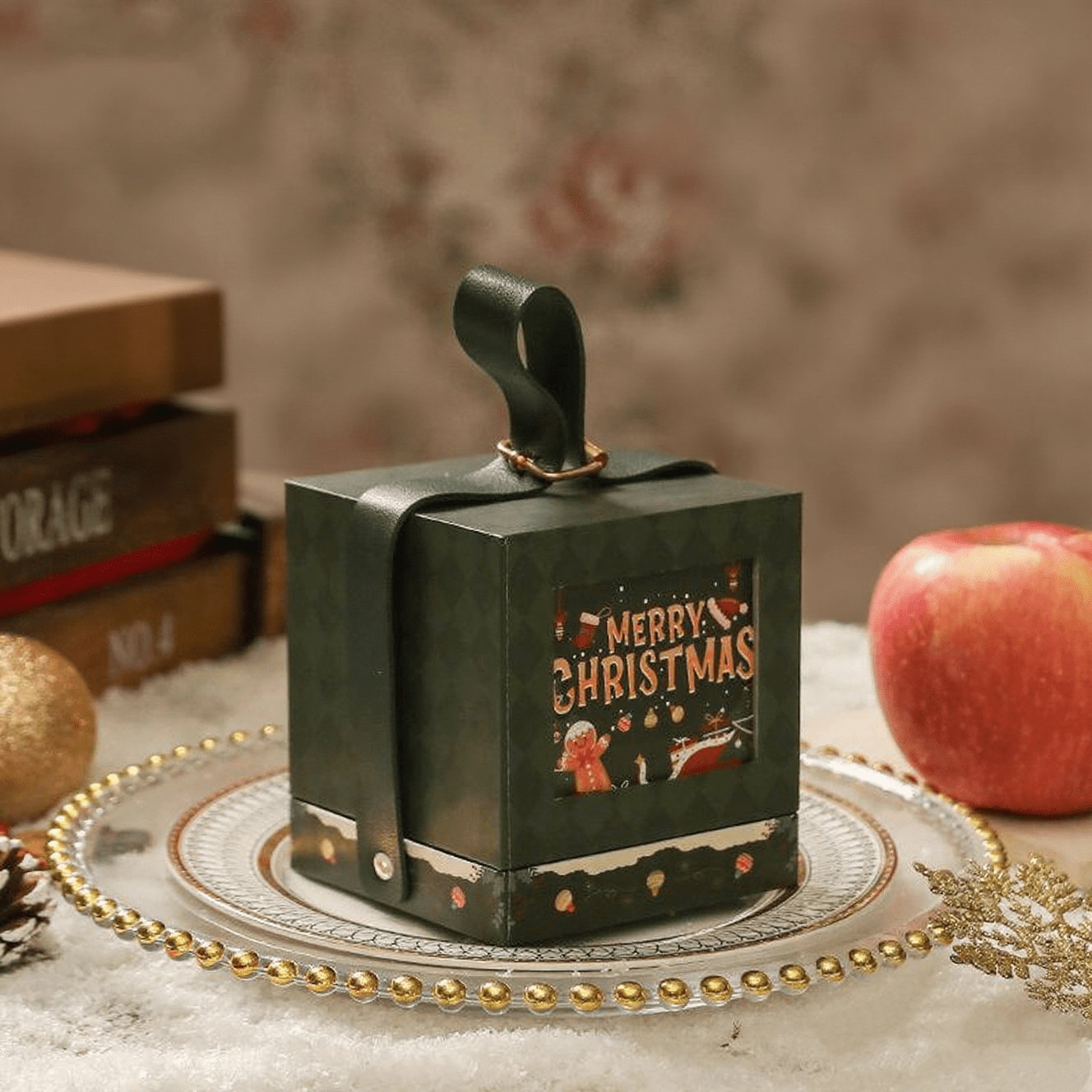 Luxury Christmas Gift Box Packaging with Handle - The Gears