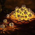 Moroccan Metal Ball LED Light (Warm White Bulbs) - Homely Arts