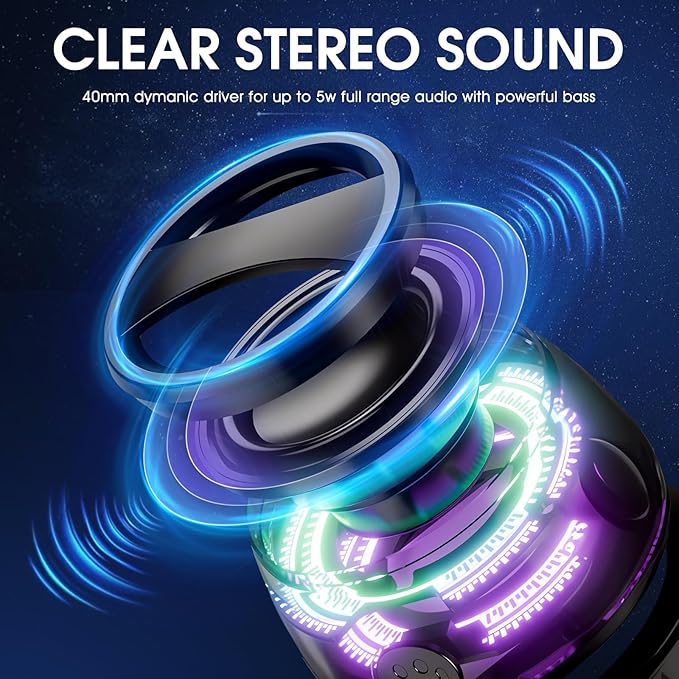 Magnetic Mini Bluetooth Speaker with RGB Lights & Phone Holder - The Gears
