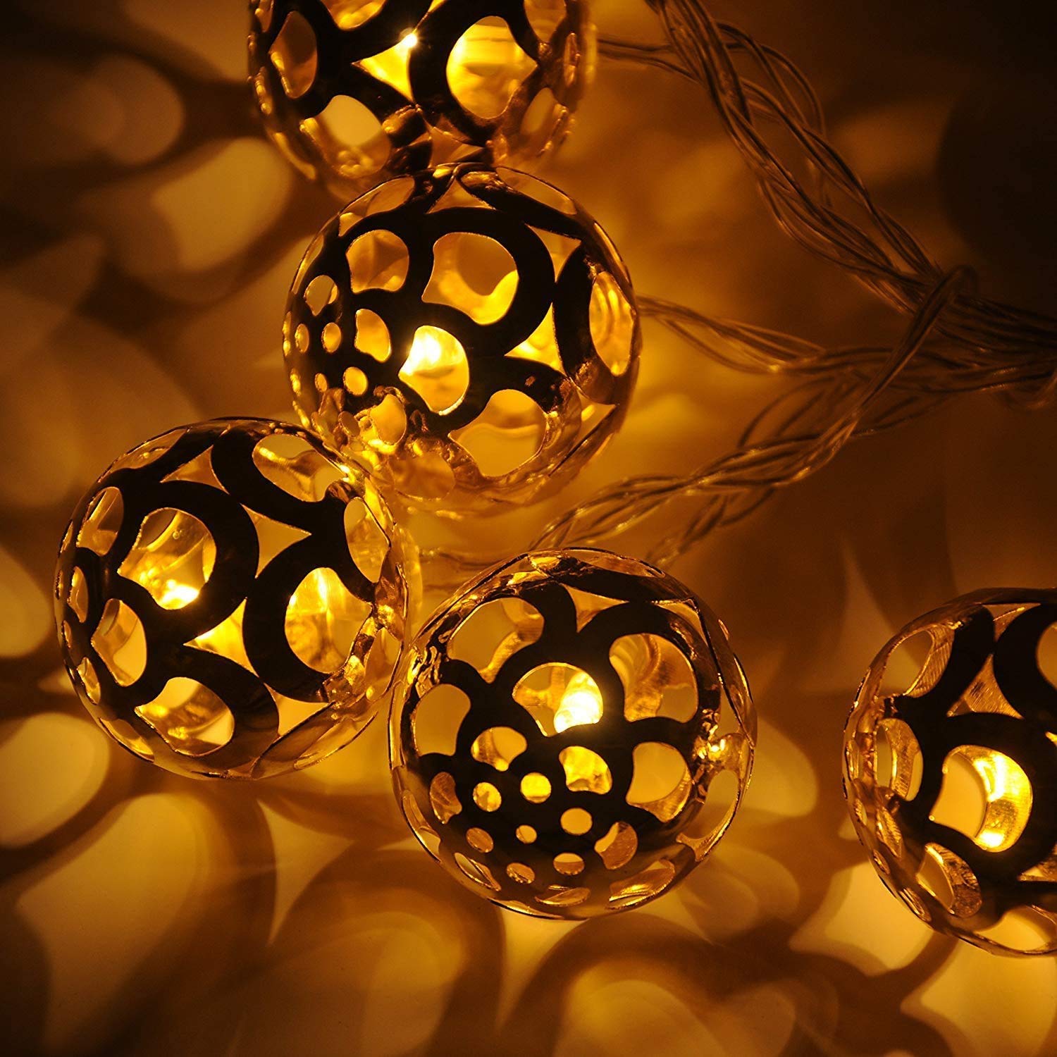 Metal Ball String Light (16 Warm White Bulbs) - The Gears