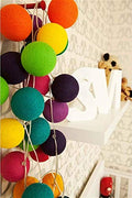 Multicolor Cotton Ball LED String Light - The Gears