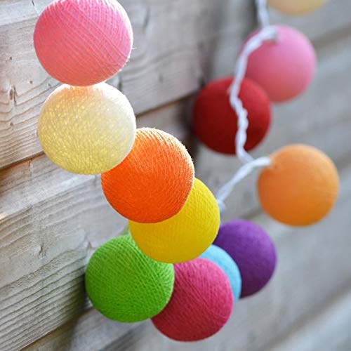 Multicolor Cotton Ball LED String Light - The Gears