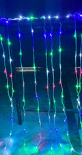 Multicolor Waterfall Curtain String Lights - 180 LEDs, 8 Modes, 10x10 Feet, 3 Mtr - The Gears