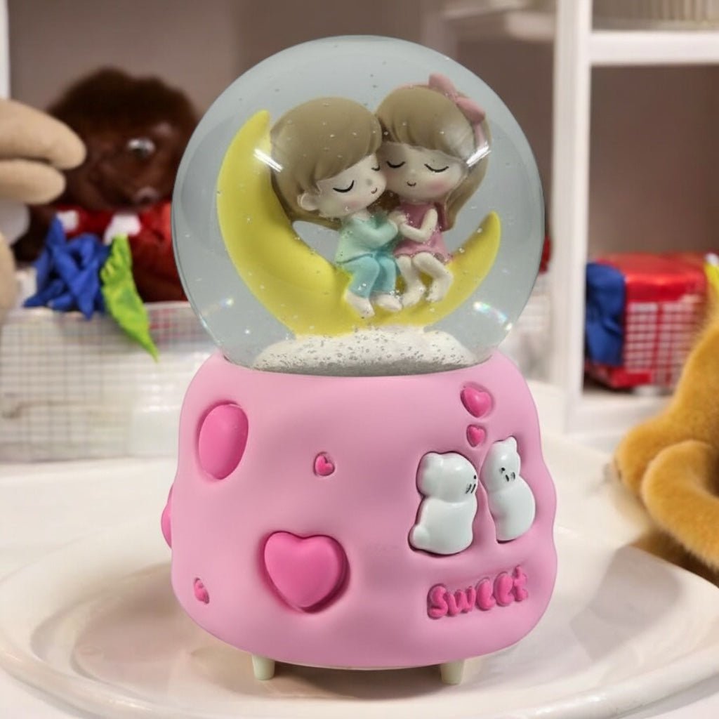 💕 Musical Love Snow Globe | Automated Snow Effect Valentine Gift ❄️🎶💝 - The Gears