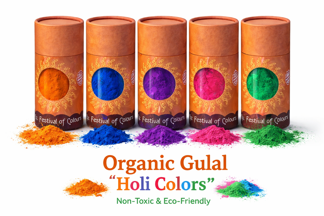 Organic Holi Gulal Colors – Pack of 2 | Skin - Safe & Eco - Friendly - The Gears