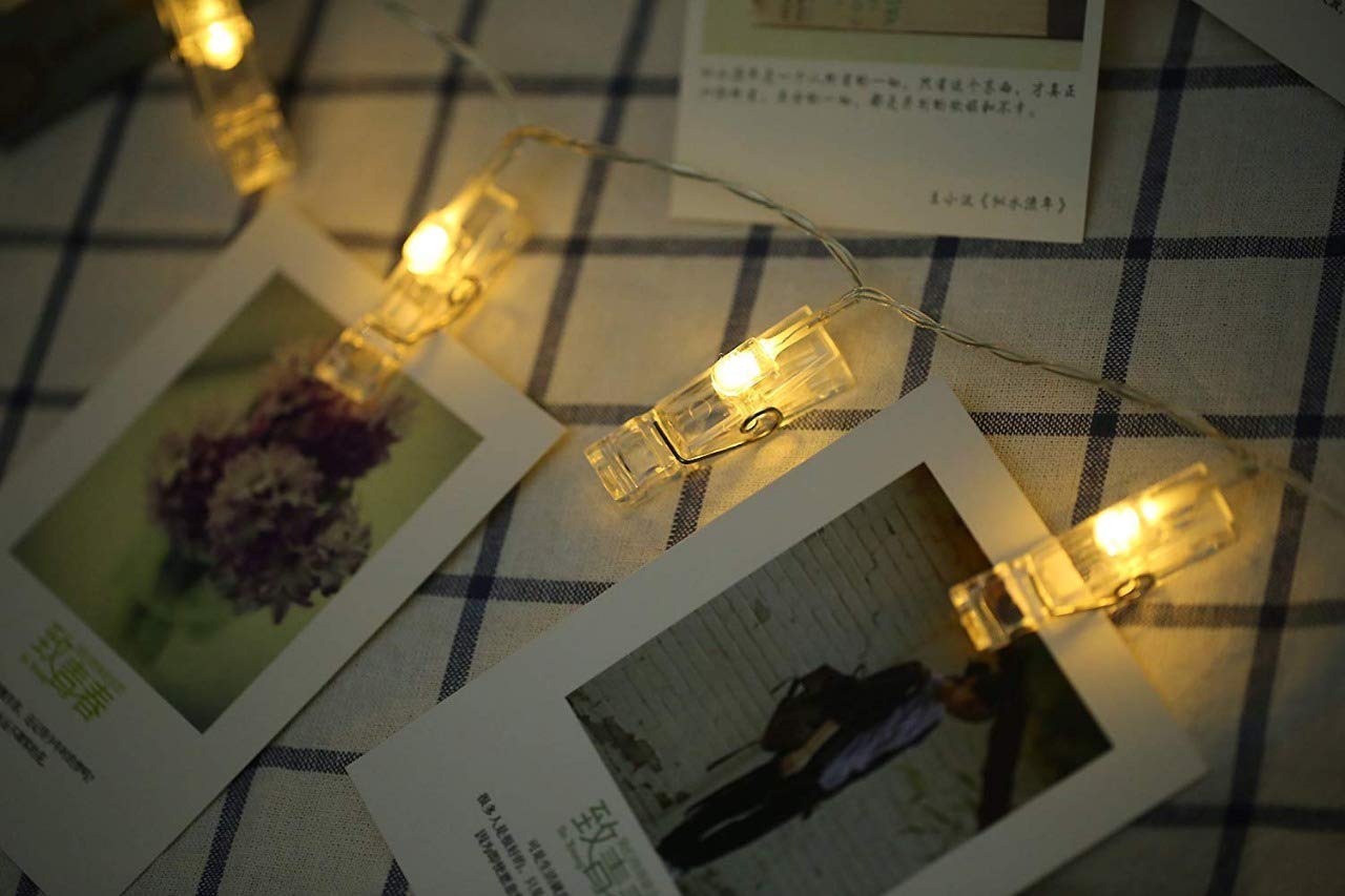 Photo Clip LED String Lights (20 Warm White Bulbs with Clips) - The Gears