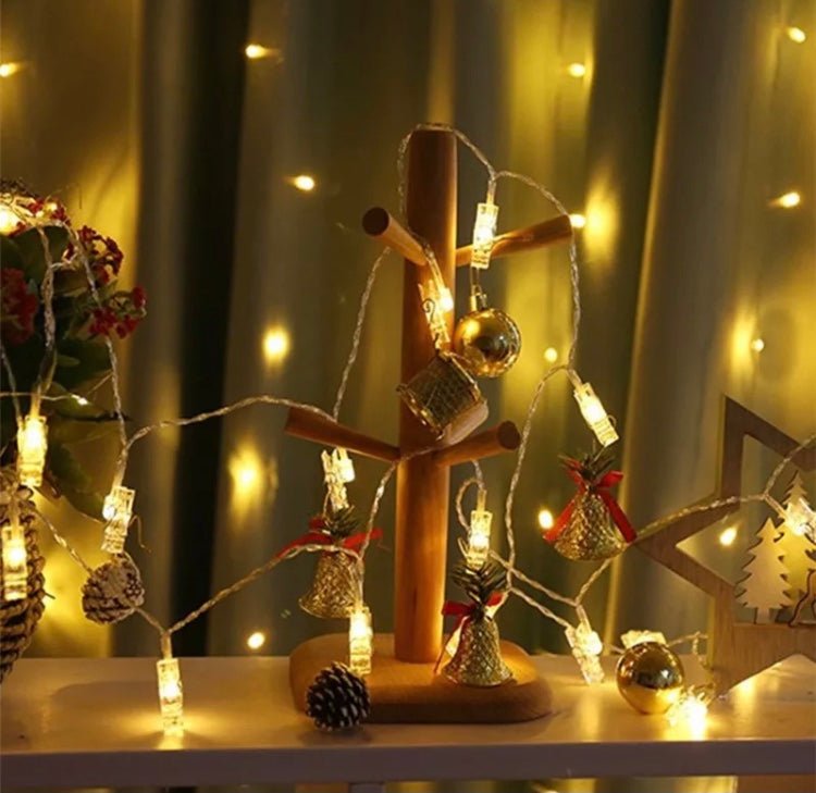 Photo Clip LED String Lights (20 Warm White Bulbs with Clips) - The Gears