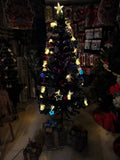 Pre - Lit Christmas Tree with Decorations – Complete Festive Set with Lights, Ornaments & Star Topper - The Gears