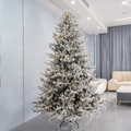 Pre - Lit Snow Flocked Pop - Up Christmas Tree - The Gears