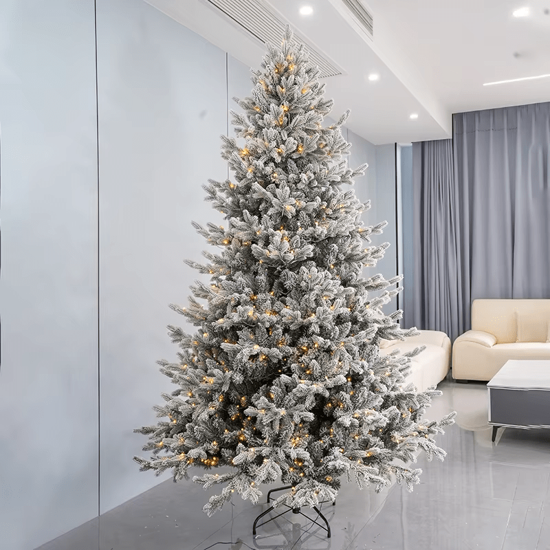 Pre - Lit Snow Flocked Pop - Up Christmas Tree - The Gears