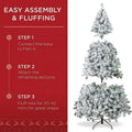 Pre - Lit Snow Flocked Pop - Up Christmas Tree - The Gears