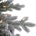 Pre - Lit Snow Flocked Pop - Up Christmas Tree - The Gears