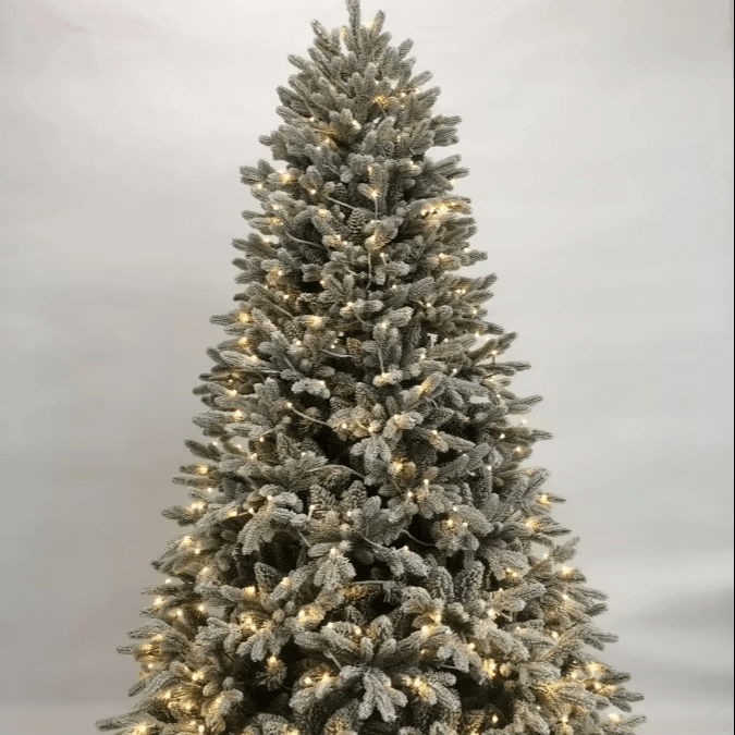 Pre - Lit Snow Flocked Pop - Up Christmas Tree - The Gears