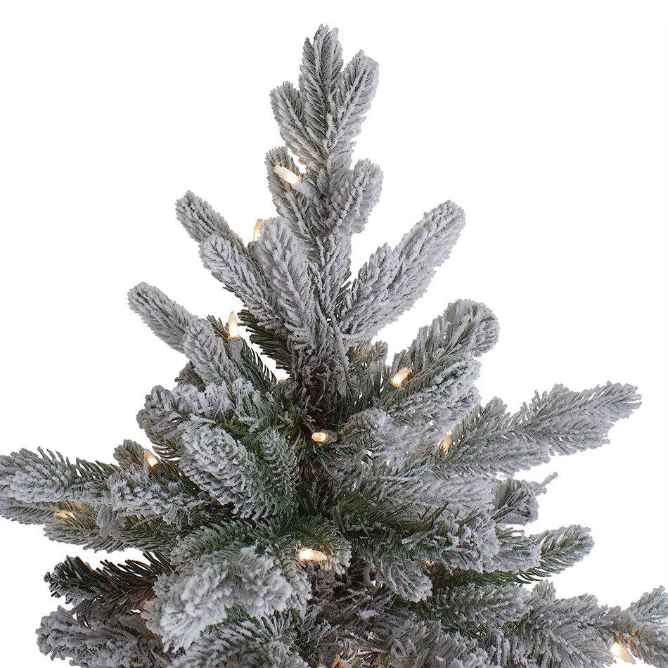 Pre - Lit Snow Flocked Pop - Up Christmas Tree - The Gears