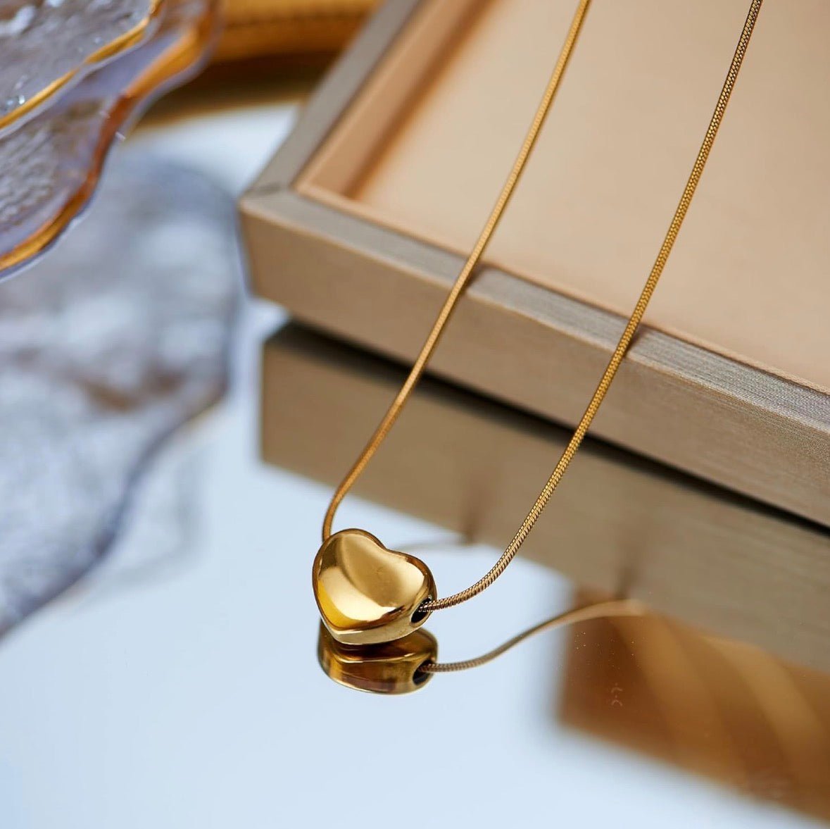 Premium Heart Shape Necklace – Anti - Tarnish | Daily Wear | Elegant & Lightweight - The Gears