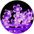 Silicon flower Premium 16 LED Flowers String Lights, Indoor/Outdoor, Fairy for Diwali Christmas Decoration, (Purple) - Homely Arts