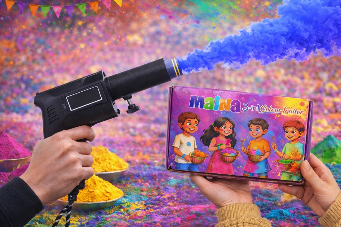 Pyro Blast Gulal Gun – Colour Ignitor Shooter for Holi (Pack Of 5 Colour ) - The Gears