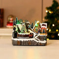 Rotating Christmas Village Music Box With Rotating Train - The Gears