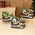 Rotating Christmas Village Music Box With Rotating Train - The Gears