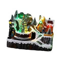 Rotating Christmas Village Music Box With Rotating Train - The Gears