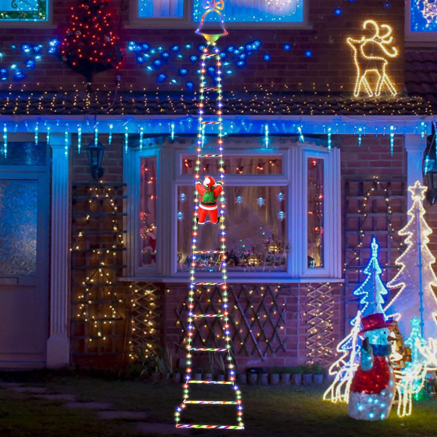 Santa Claus LED Christmas Ladder Lights – Waterproof | Indoor & Outdoor | USB Operated | Multi Colour - The Gears
