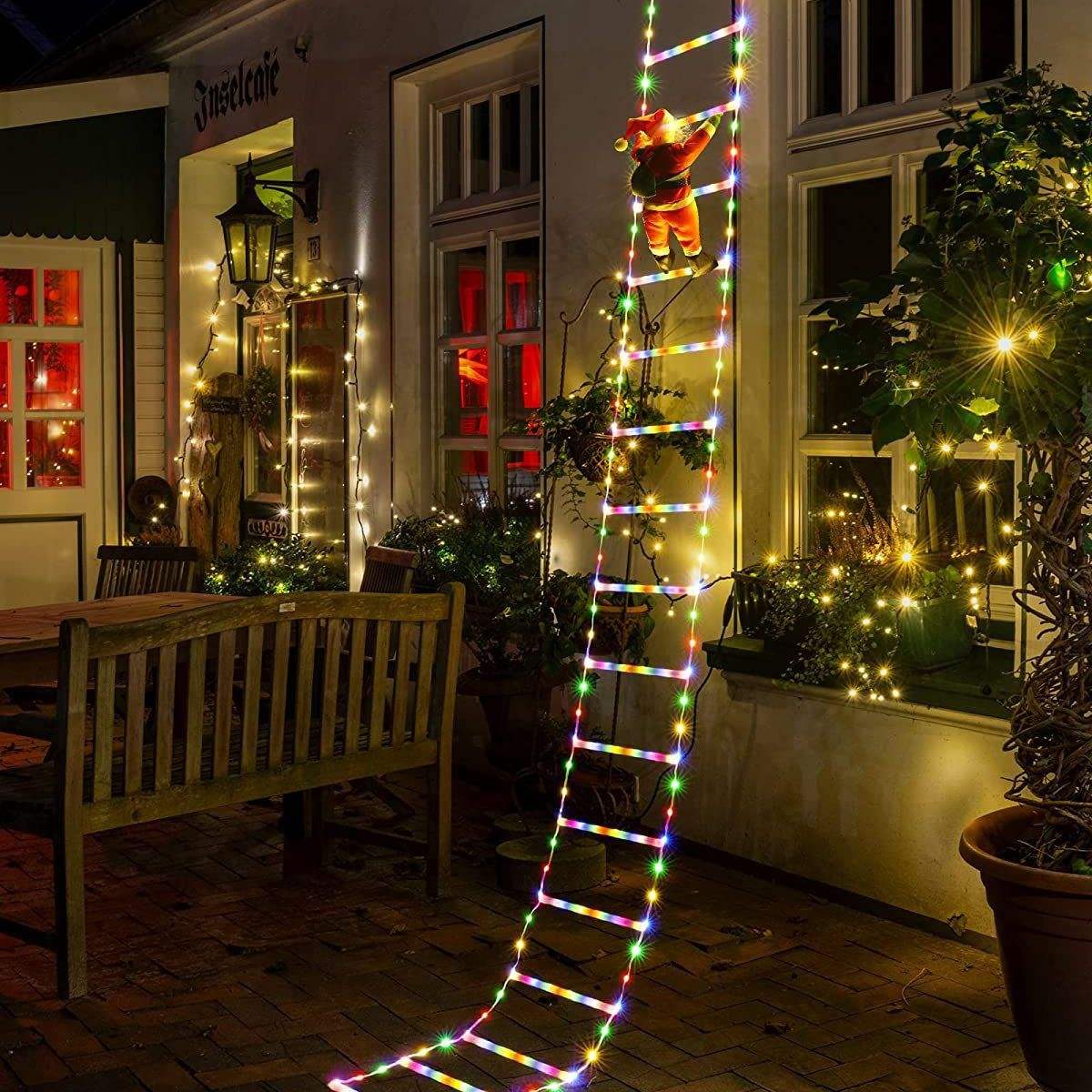 Santa Claus LED Christmas Ladder Lights – Waterproof | Indoor & Outdoor | USB Operated | Multi Colour - The Gears