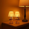 Set of 2 LED Golden Decorative Lamps for Home, Diwali & Christmas Decor - The Gears
