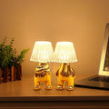 Set of 2 LED Golden Decorative Lamps for Home, Diwali & Christmas Decor - The Gears