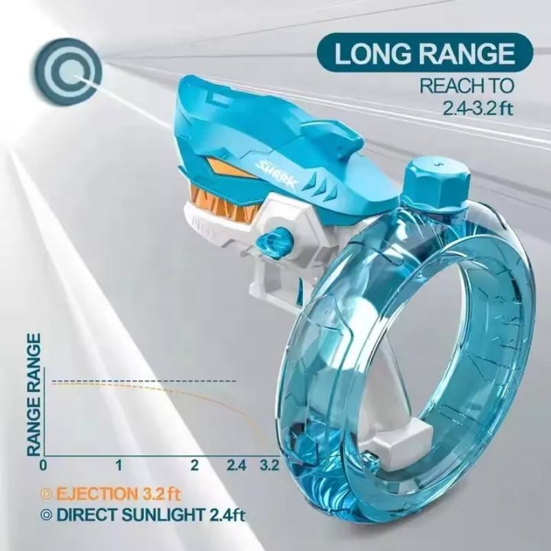 SharkBlaze 28ft Automatic High Pressure Spray Gun | Long - Range Water Blaster for Holi - The Gears