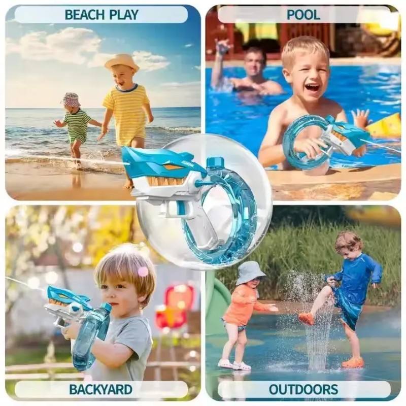 SharkBlaze 28ft Automatic High Pressure Spray Gun | Long - Range Water Blaster for Holi - The Gears