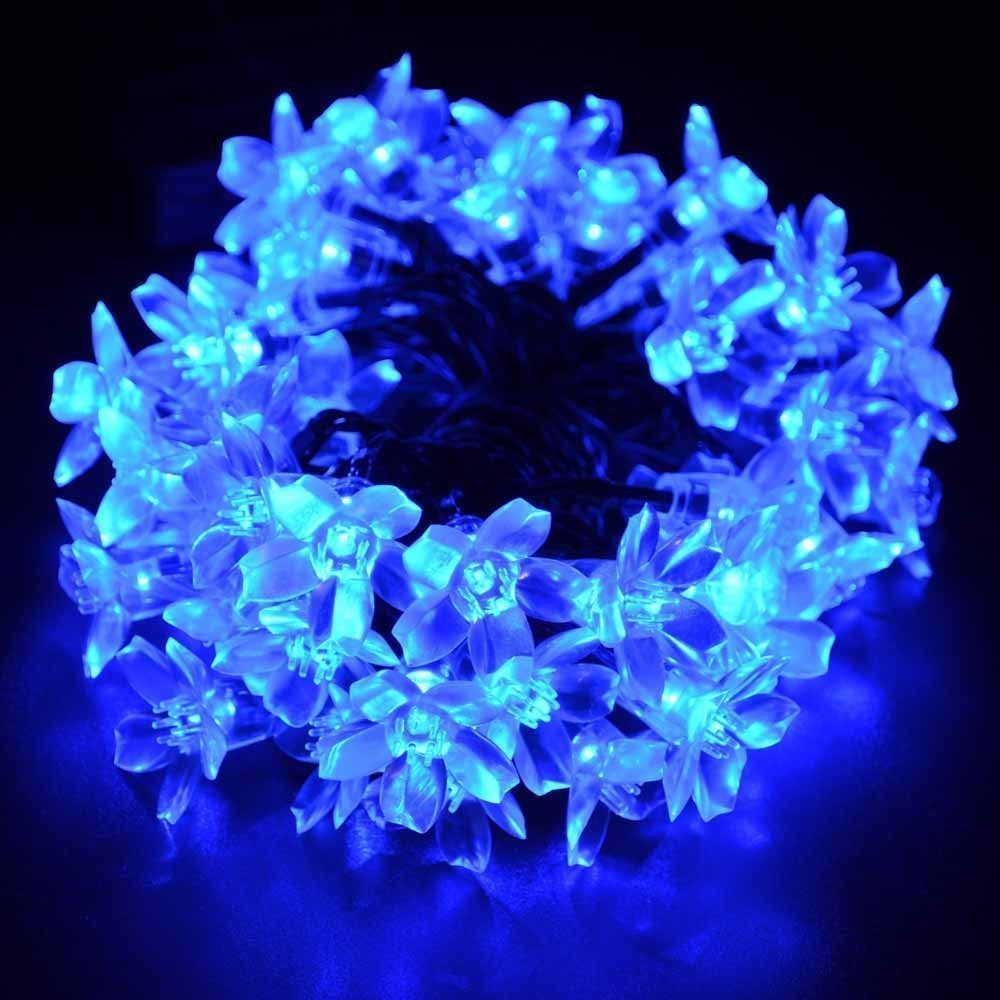 Silicone Blooming Flower Fairy String Lights 14 Flower (Blue Bulbs) - The Gears