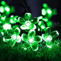 Silicone Blooming Flower Fairy String Lights 14 flowers (Green Bulbs) - The Gears