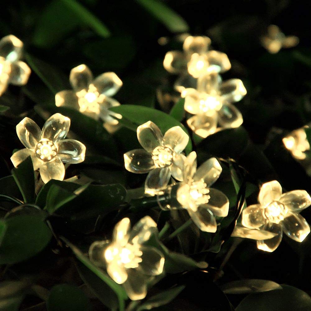 Silicone Blooming Flower Fairy String Lights 14 flowers (Warm White Bulbs) - The Gears