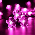 Silicone Flower Fairy String Lights (14 Pink Bulbs) - The Gears
