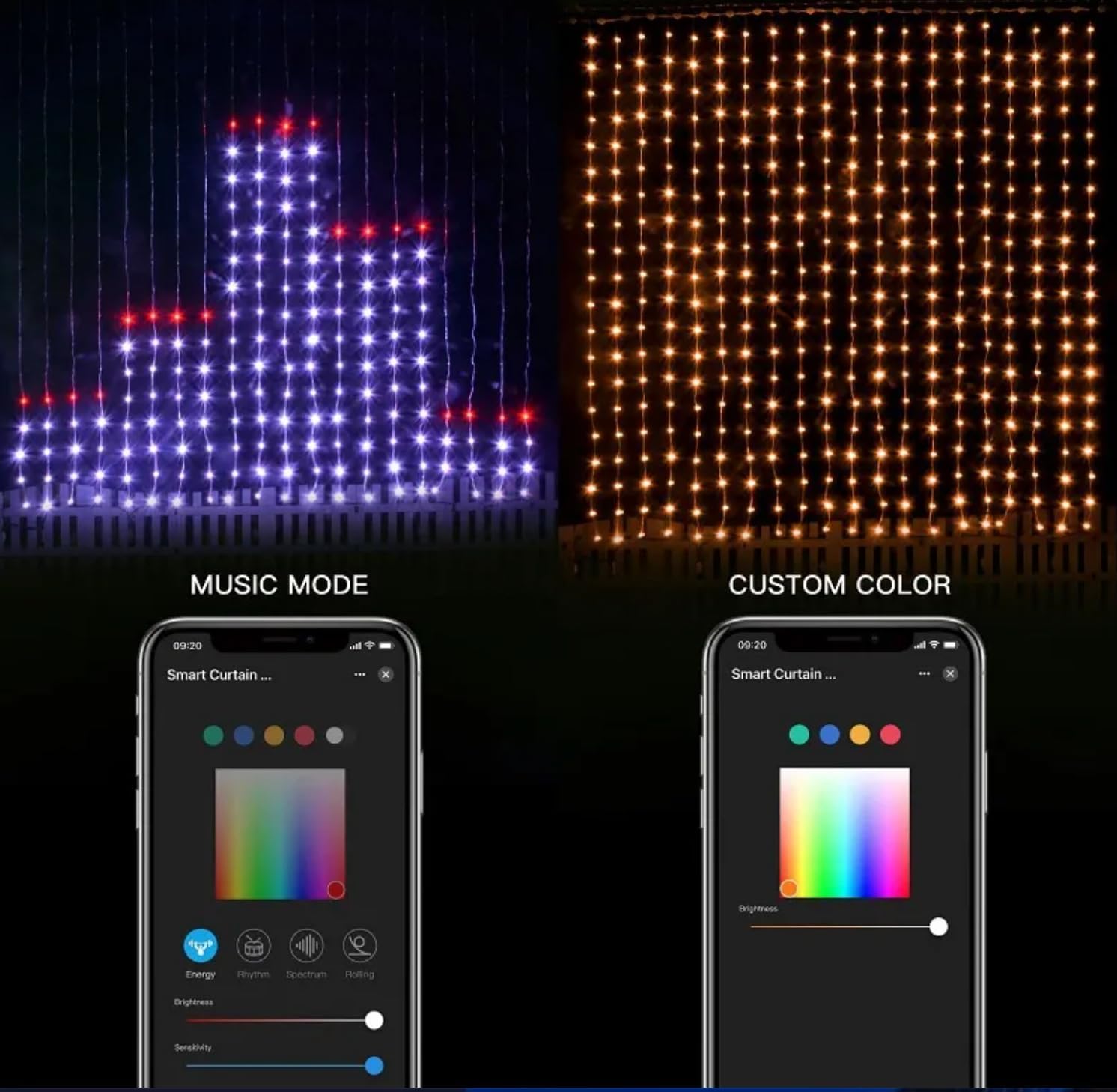 Smart LED Curtain Lights – App Control✨📱 & Music Sync ✨🎵 - The Gears