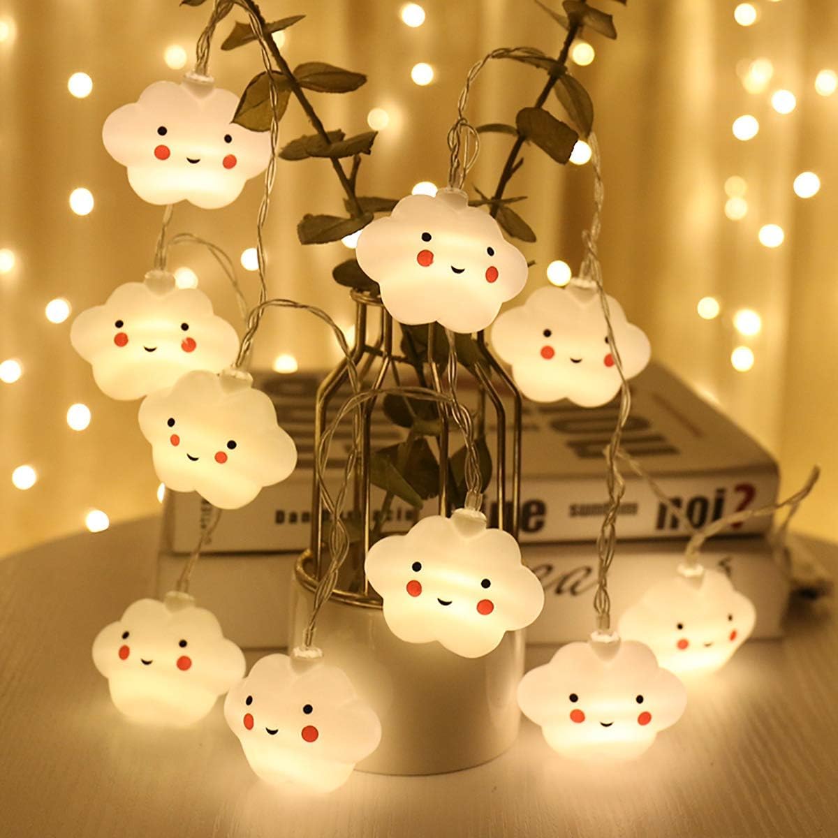 Smiling Cloud Led Serial String Lights - The Gears