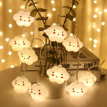Smiling Cloud Led Serial String Lights - The Gears
