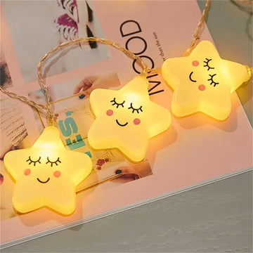 Smiling Star Led Serial String Lights - The Gears