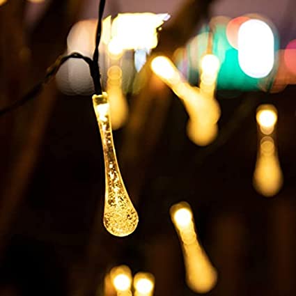 Smokeless 16 LED Gel Drop Shape Bulb Electric Corded String Lights - The Gears