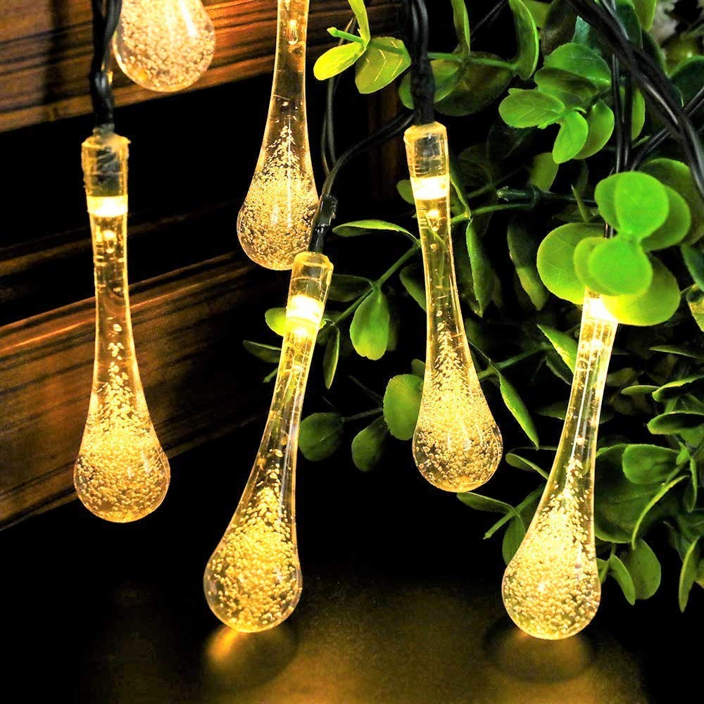 Smokeless 16 LED Gel Drop Shape Bulb Electric Corded String Lights - The Gears