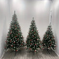 Snow Flocked Christmas Tree with Pine Cones & Red Berries (4–8ft) - The Gears