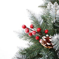 Snow Flocked Christmas Tree with Pine Cones & Red Berries (4–8ft) - The Gears