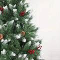 Snow Flocked Christmas Tree with Pine Cones & Red Berries (4–8ft) - The Gears
