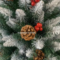 Snow Flocked Christmas Tree with Pine Cones & Red Berries (4–8ft) - The Gears