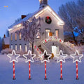 🌟 Solar LED Christmas Garden Lamps – Star, Snowflake & Tree Designs (Pack Of 5) - The Gears