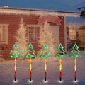 🌟 Solar LED Christmas Garden Lamps – Star, Snowflake & Tree Designs (Pack Of 5) - The Gears