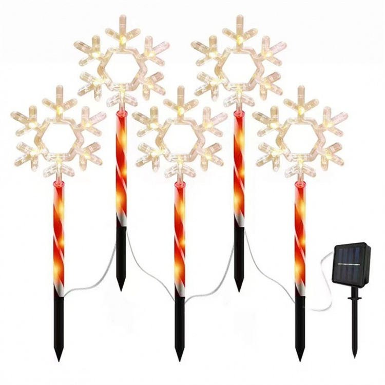 🌟 Solar LED Christmas Garden Lamps – Star, Snowflake & Tree Designs (Pack Of 5) - The Gears