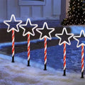 🌟 Solar LED Christmas Garden Lamps – Star, Snowflake & Tree Designs (Pack Of 5) - The Gears